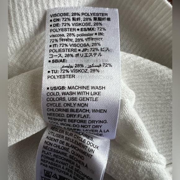 Daily Ritual Women's Ivory V-Neck Long‎ Sleeve Sweater S - Picture 4 of 7